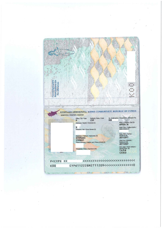 【成功案例】塞浦路斯护照：北京某企业高管X先生
