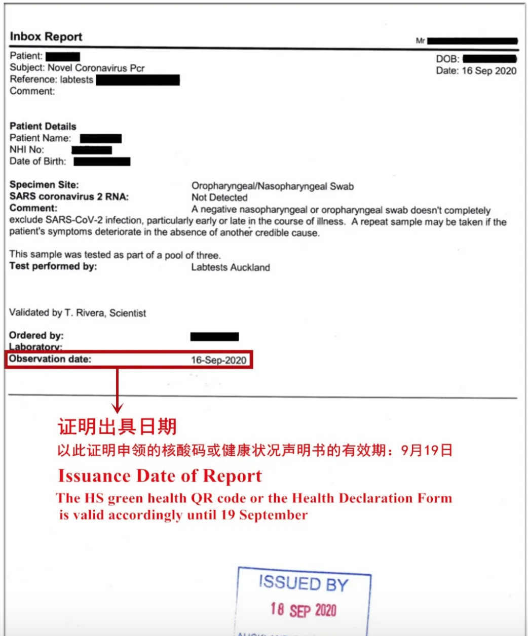 中使馆再发核酸检测重要提醒，新西兰华人回国必看！