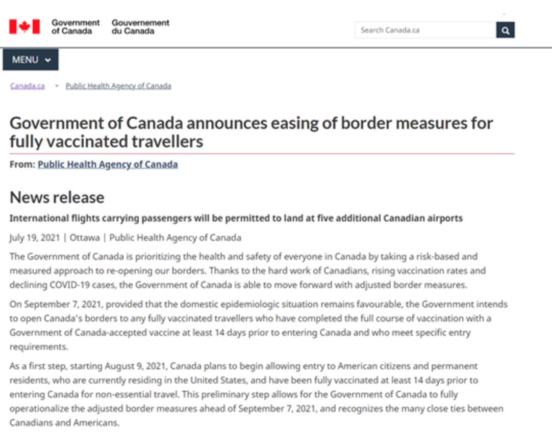 加拿大入境新规，符合要求可无需隔离！