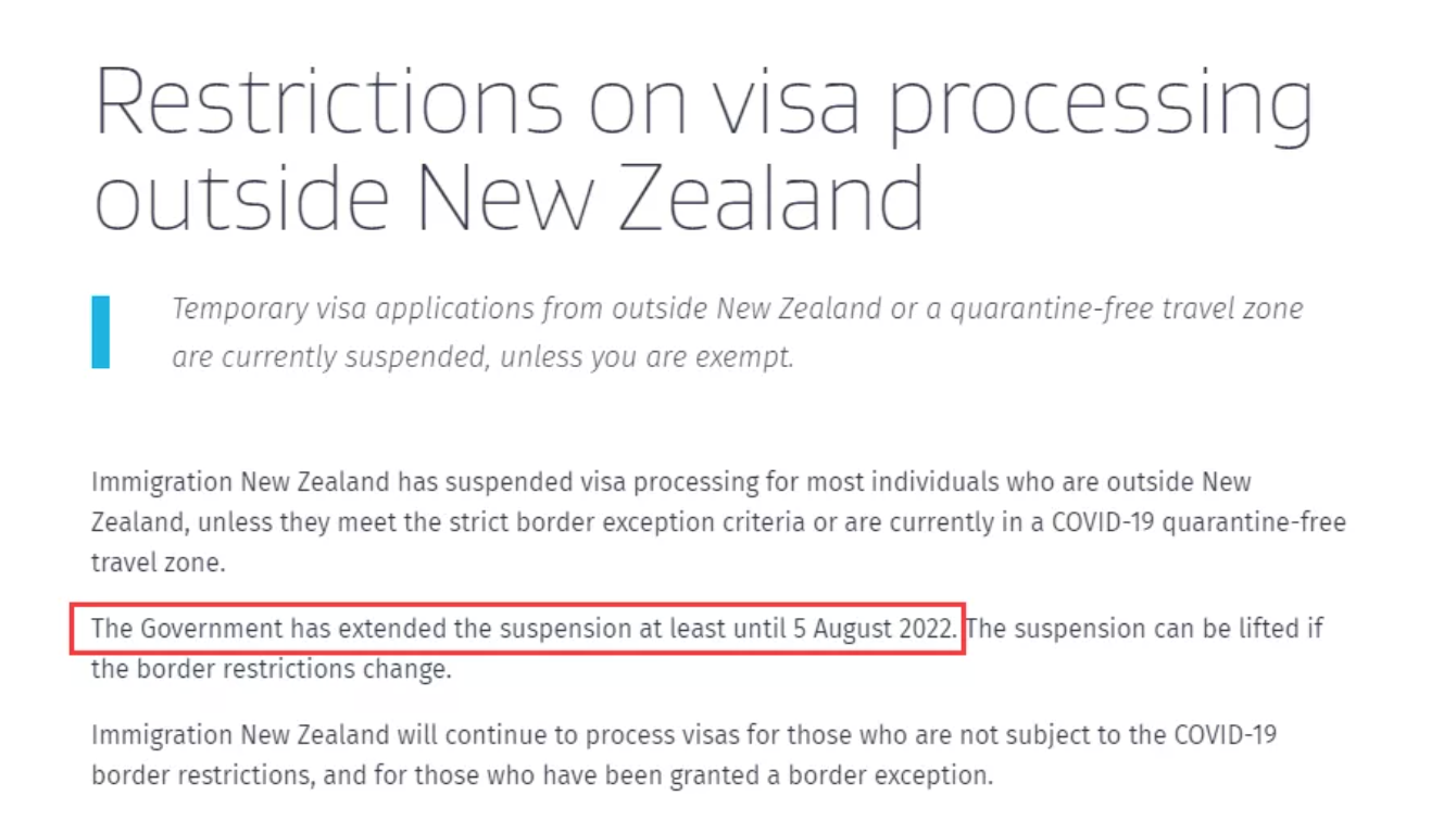 新西兰移民局最新通知！签证申请在延期！