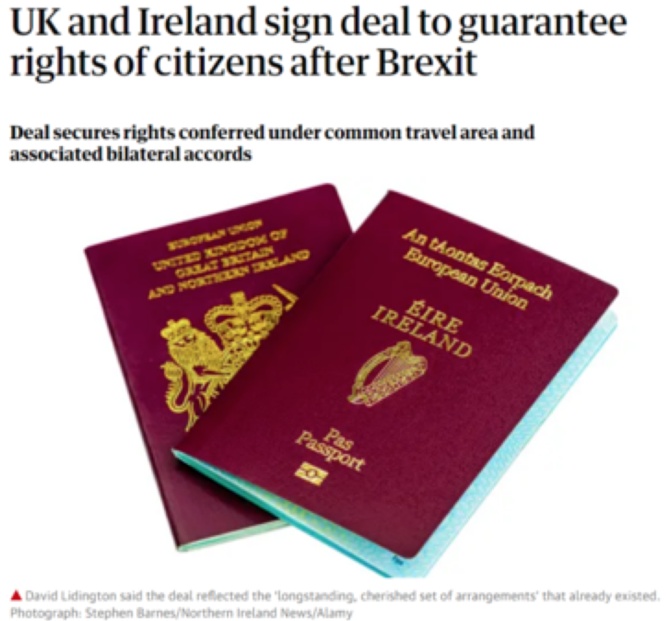 爱尔兰护照去英美加的优势